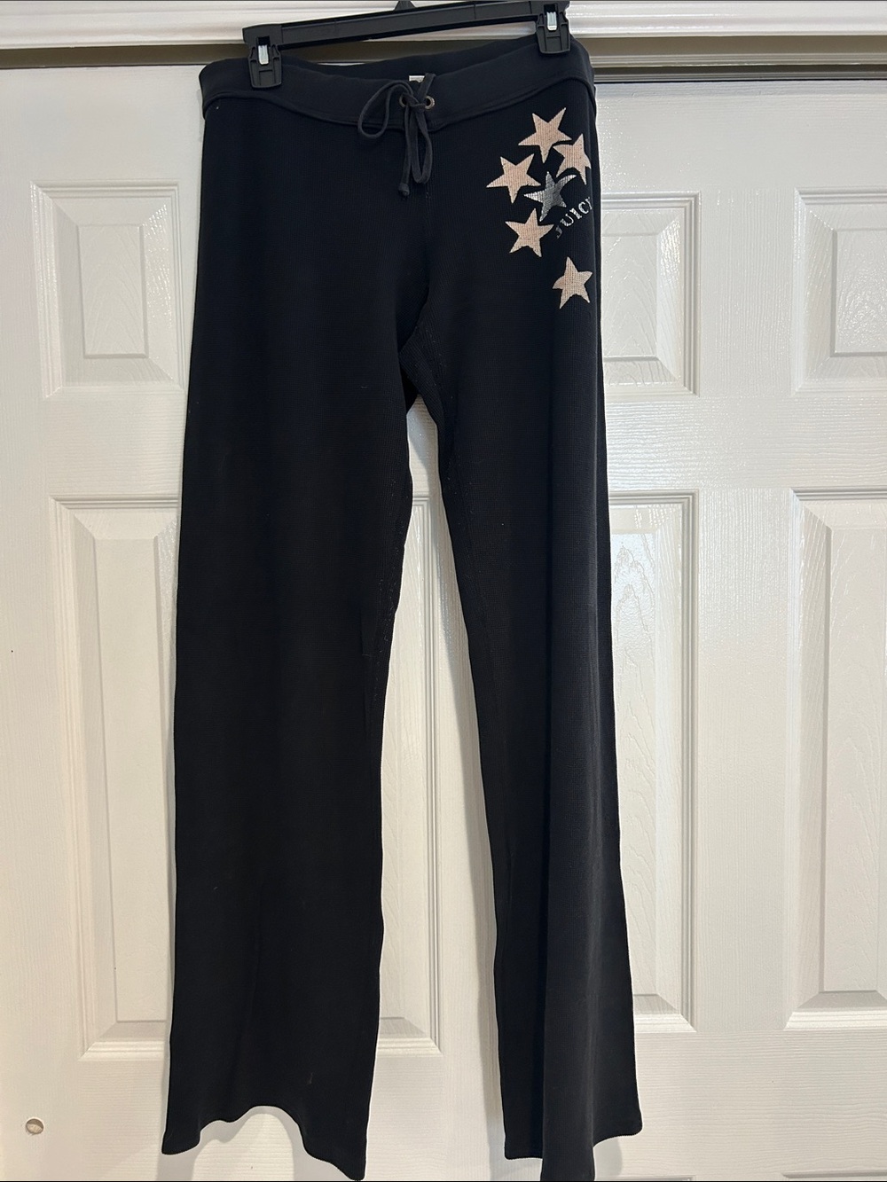 Juicy Couture Black Sweatpants with Metallic Star Accents